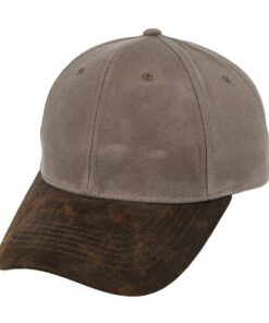Two - Tone Waxed Oilskin 6 Panel Cap - Retail Therapy Online