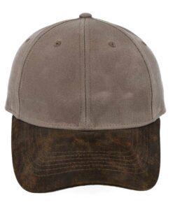 Two - Tone Waxed Oilskin 6 Panel Cap - Retail Therapy Online