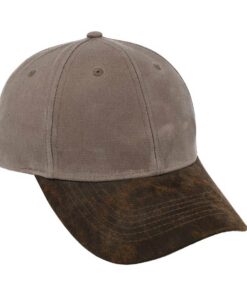Two - Tone Waxed Oilskin 6 Panel Cap - Retail Therapy Online