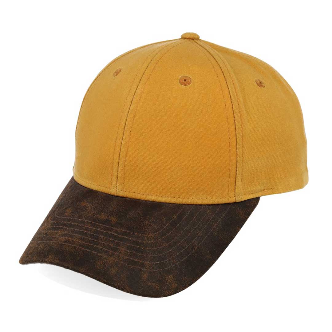 Two - Tone Waxed Oilskin 6 Panel Cap - Retail Therapy Online