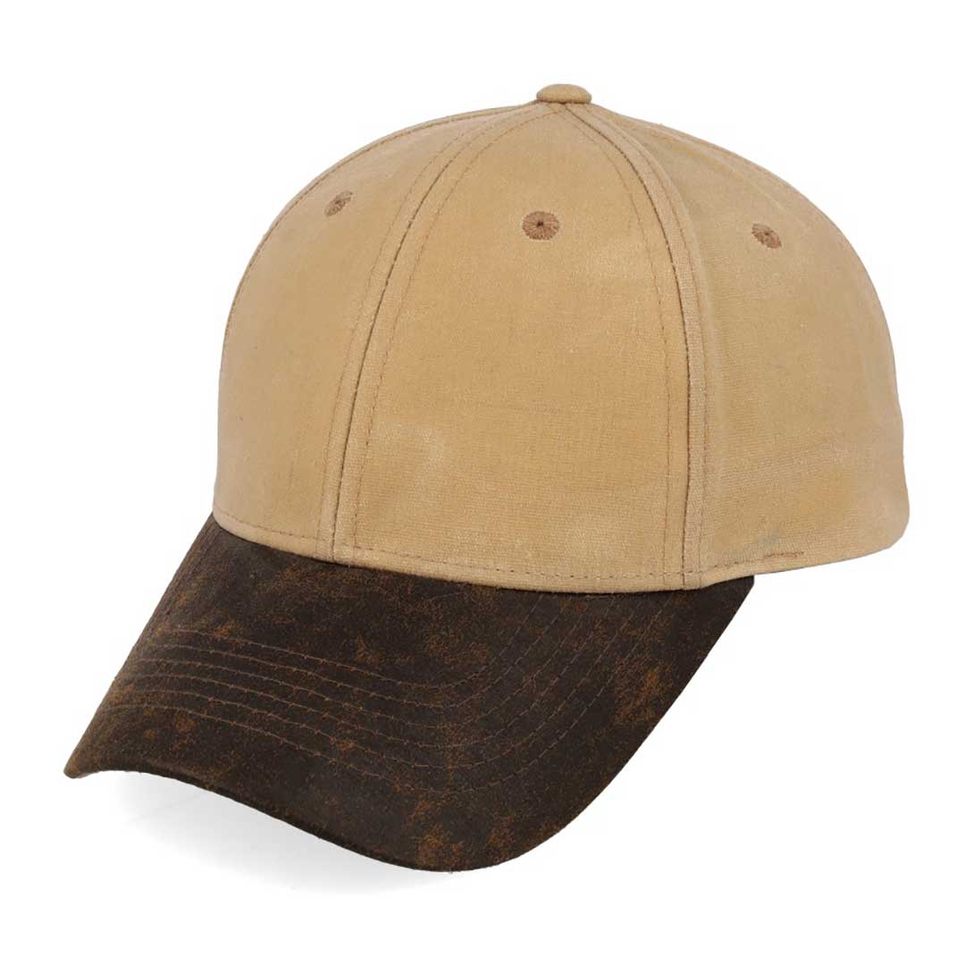 Two - Tone Waxed Oilskin 6 Panel Cap - Retail Therapy Online