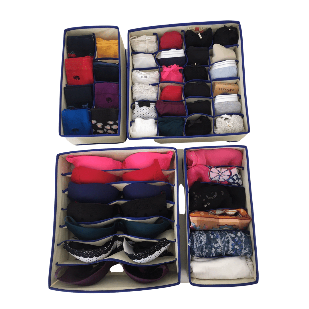 Underwear Drawer Organiser - Set of 4 - Retail Therapy Online