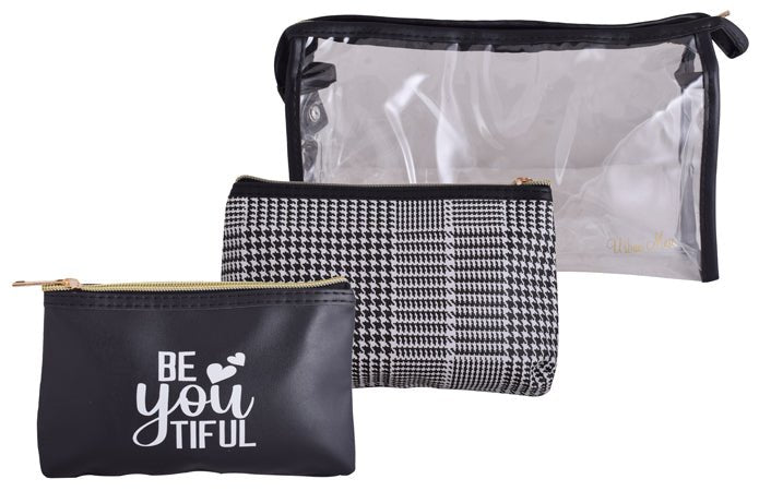 Urban Muse Be - you - tiful Cosmetic 3pc Bag Set - Retail Therapy Online