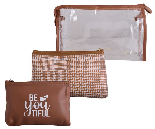 Urban Muse Be - you - tiful Cosmetic 3pc Bag Set - Retail Therapy Online