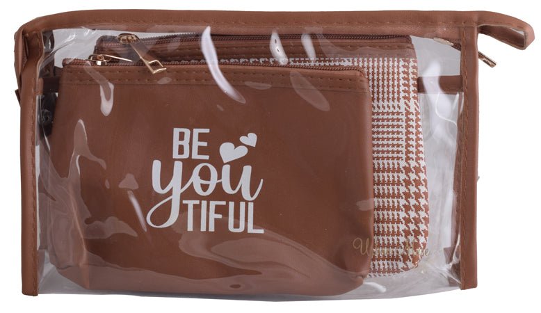 Urban Muse Be - you - tiful Cosmetic 3pc Bag Set - Retail Therapy Online