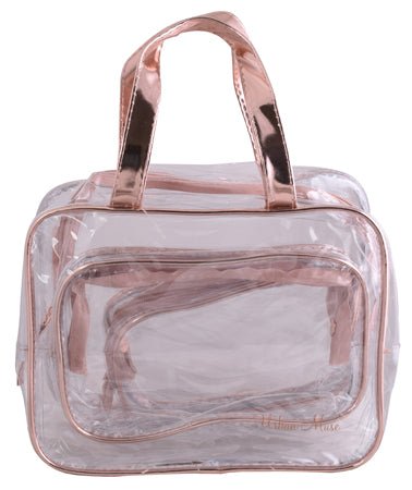 Urban Muse Vacay Vanity Bag 3pc Set - Transparent - Retail Therapy Online