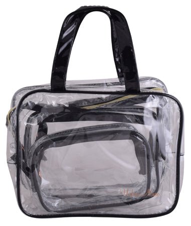 Urban Muse Vacay Vanity Bag 3pc Set - Transparent - Retail Therapy Online