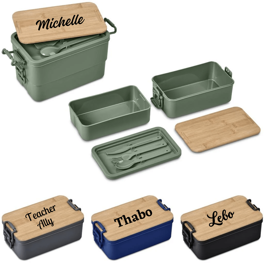 Urban Terrain Lakeside Double Layer Lunch Box & Cutlery Set - Retail Therapy Online