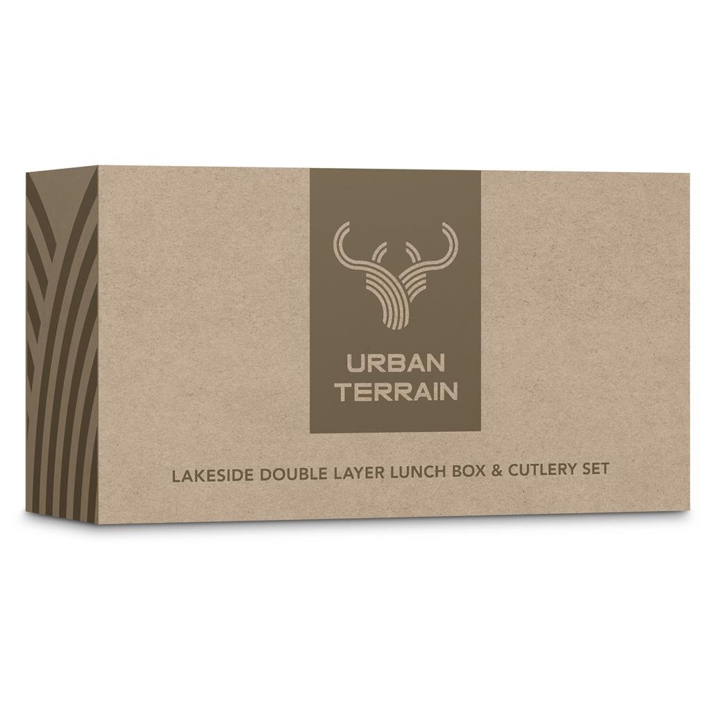 Urban Terrain Lakeside Double Layer Lunch Box & Cutlery Set - Retail Therapy Online