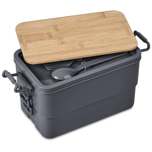 Urban Terrain Lakeside Double Layer Lunch Box & Cutlery Set - Retail Therapy Online