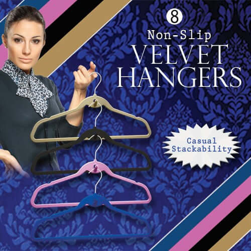 Velvet Non - Slip Hangers - Retail Therapy Online