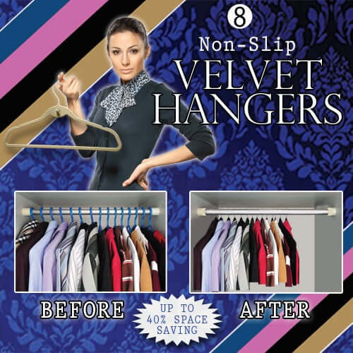 Velvet Non - Slip Hangers - Retail Therapy Online