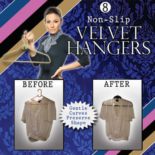 Velvet Non - Slip Hangers - Retail Therapy Online