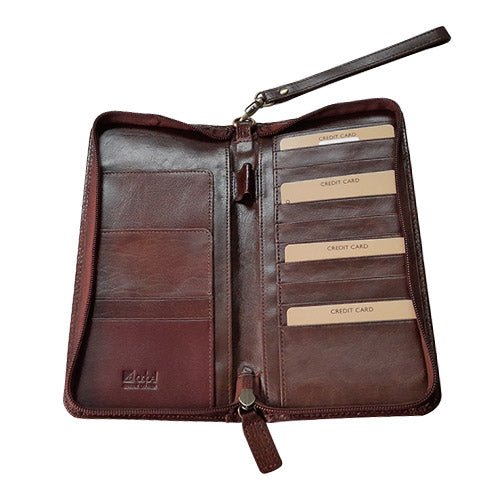 Vitello Genuine Leather Travel Wallet - Retail Therapy Online