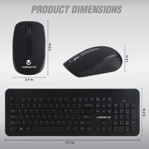 Volkano Cobalt Series Wireless Keyboard & Mouse - Retail Therapy Online