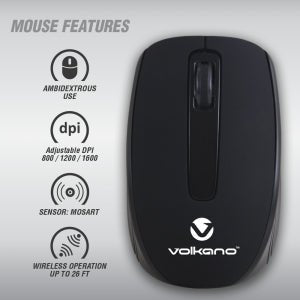 Volkano Cobalt Series Wireless Keyboard & Mouse - Retail Therapy Online