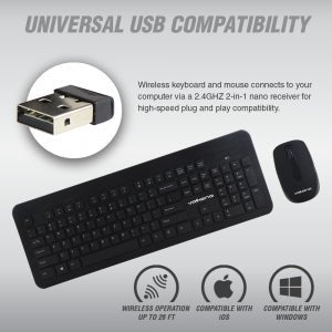 Volkano Cobalt Series Wireless Keyboard & Mouse - Retail Therapy Online