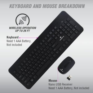 Volkano Cobalt Series Wireless Keyboard & Mouse - Retail Therapy Online