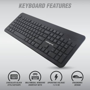 Volkano Cobalt Series Wireless Keyboard & Mouse - Retail Therapy Online