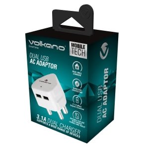 Volkano Current Series Double USB Wall Charger - Retail Therapy Online