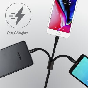 Volkano Slim Series 3 in 1 Charging Cable - 1m - Retail Therapy Online