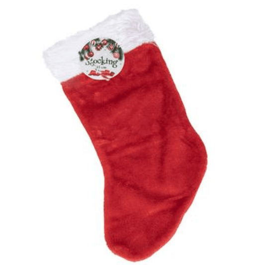 Xmas Plush Stocking - 45cm - Retail Therapy Online