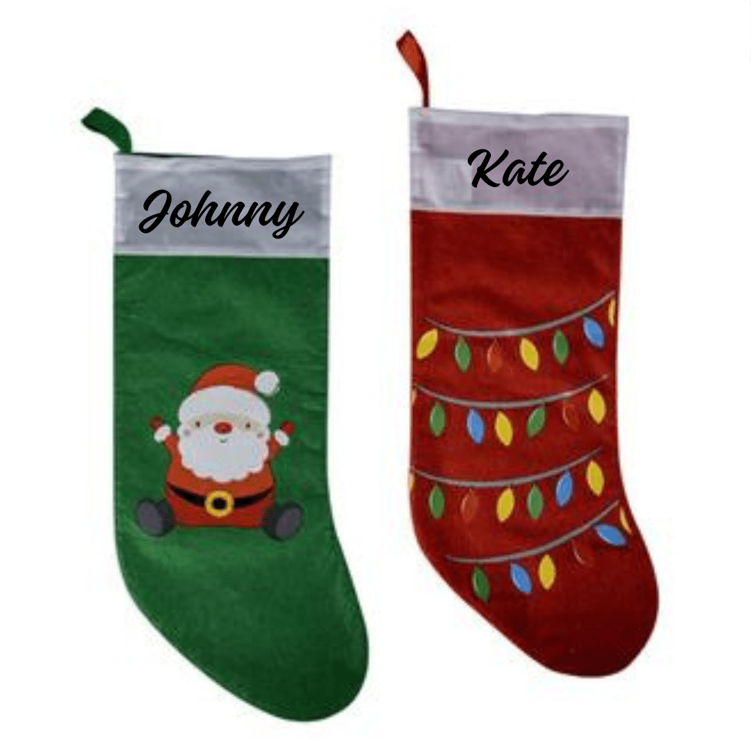 Xmas Printed Stocking - 40cm - Retail Therapy Online