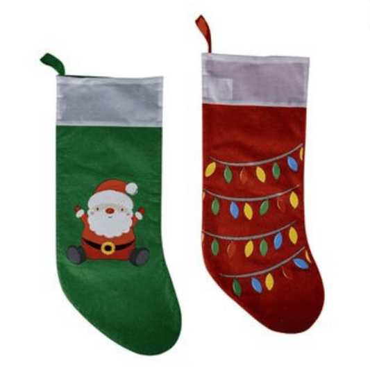 Xmas Printed Stocking - 40cm - Retail Therapy Online