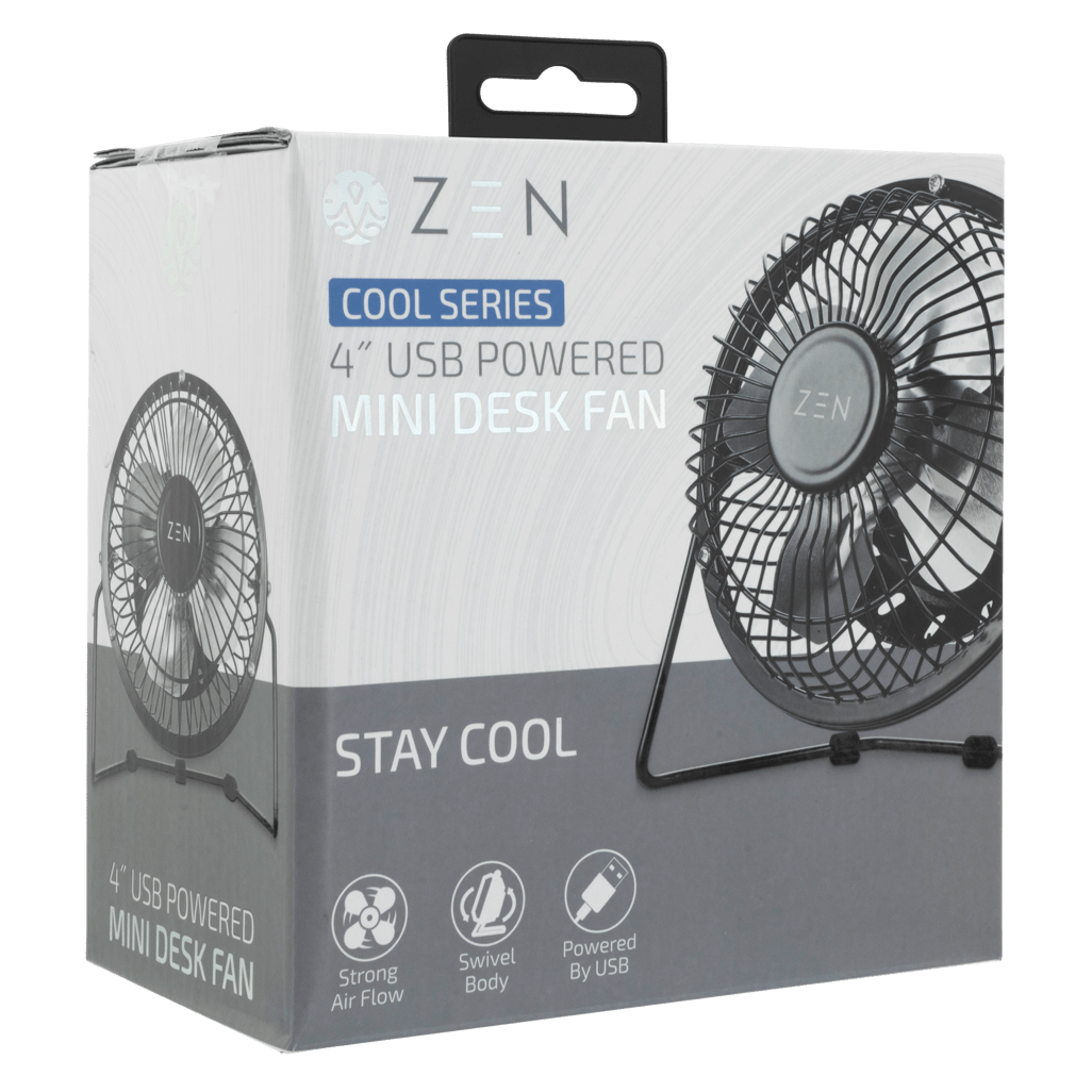 ZEN Cool Series 4 inch Mini Desk Fan - Retail Therapy Online