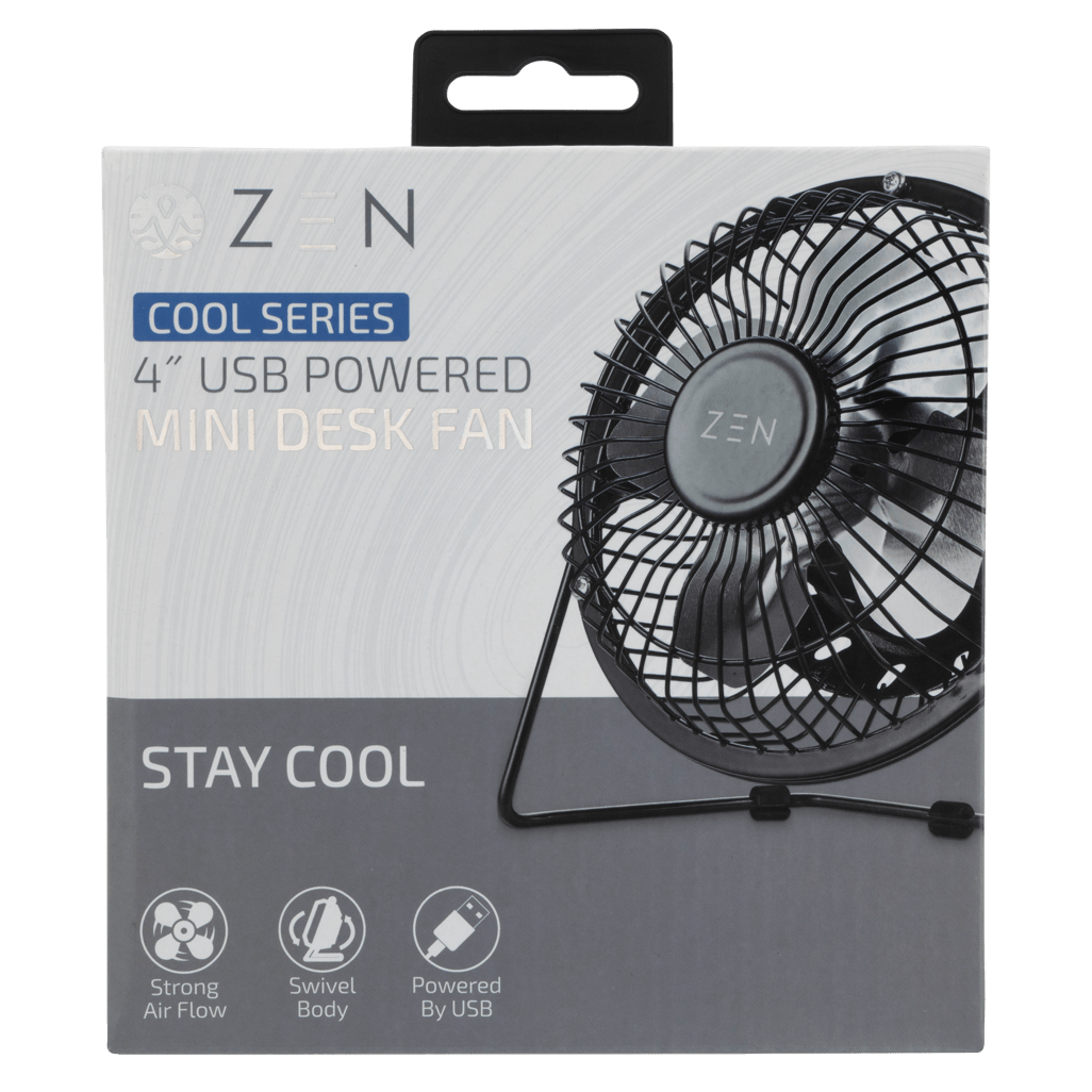ZEN Cool Series 4 inch Mini Desk Fan - Retail Therapy Online