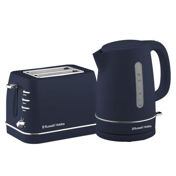 Russell Hobbs Kettle & Toaster Set - Navy - Retail Therapy Online