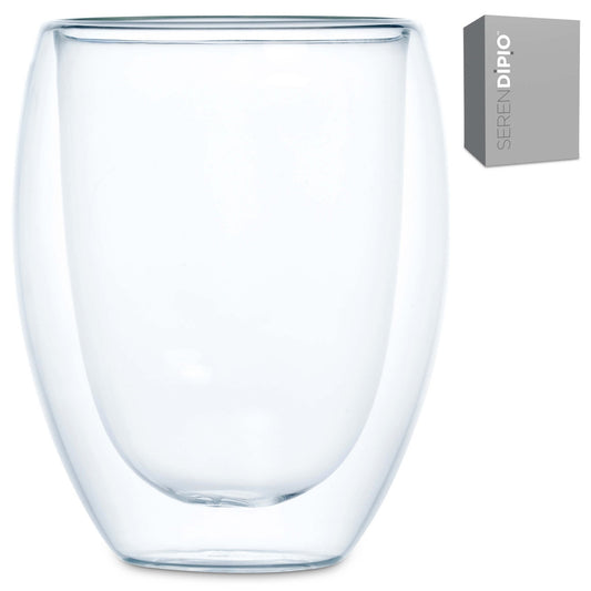 Serendipio Lorenzo Double - Wall Glass Cup - 350ml - Retail Therapy Online